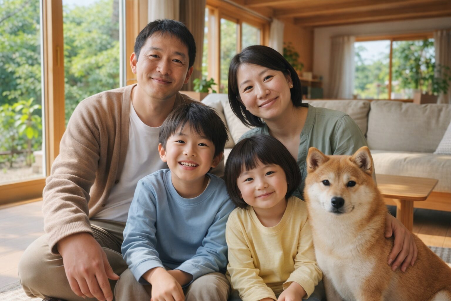 犬と過ごす春の室内（差し替え）