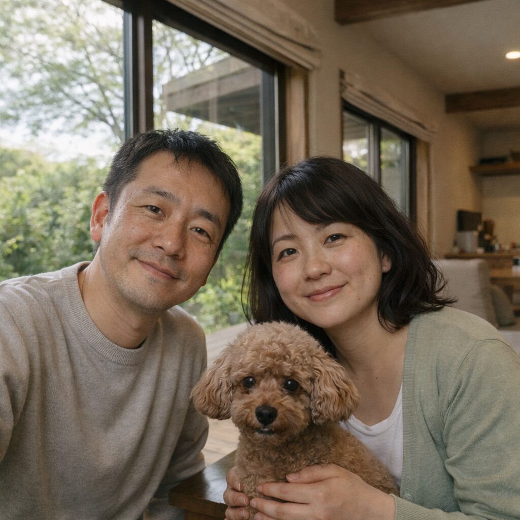 春の室内でくつろぐ様子（差し替え）